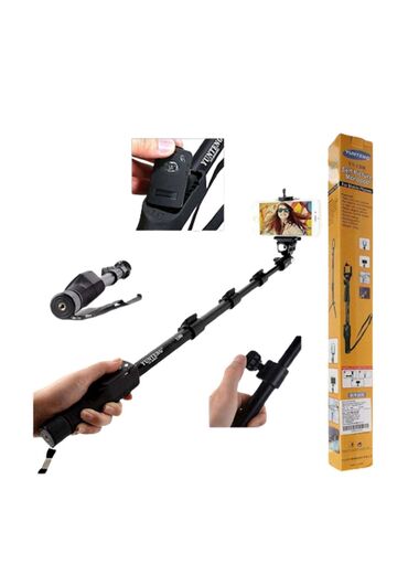 Adapterlər: Yüngül və portativ Yunteng monopod selfie çubuğu. Smartfonlar üçün