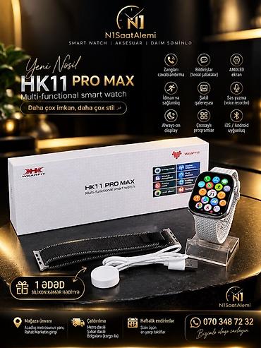 hk 9: Yeni, Smart saat, Wearfit, Sensor ekran, rəng - Gümüşü — 2