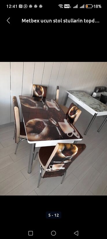 Masa və oturacaq dəstləri: Mətbəx üçün, Yeni, Açılan, Dördbucaq masa, 4 stul — 16