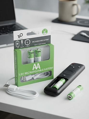 type c: Аккумуляторные батарейки AA 1.5V с USB Type-C Практичные — 1
