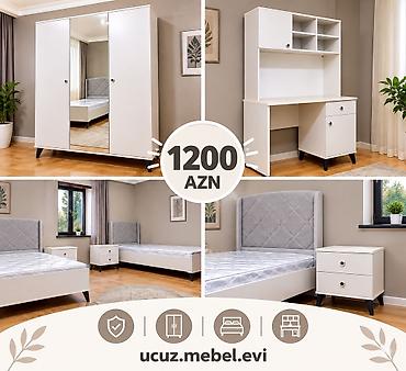 Uşaq/yeniyetmə otağı üçün müasir mebel dəsti Dəst tərkibi: - 3 qapılı