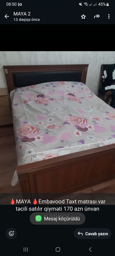 embawood matras qiymetleri: 🩸MAYA 🩸Embavood Taxt matrası var təcili satılır qiyməti 170 azn ünvan