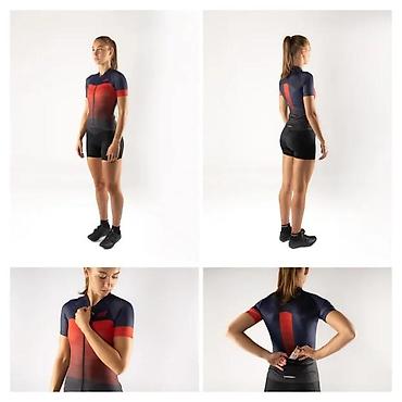 Oprema za bicikliste: DRES FORCE ASCENT UNI KRATKI RUKAV, PLAVA-CRVENA | Zatvarač preko — 4