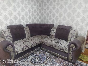 Мебель: Диван-кровать, цвет - Коричневый, Б/у