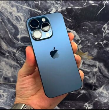 Держатели телефона: IPhone 15 Pro, Б/у, 256 ГБ, Blue Titanium, Чехол, 90%