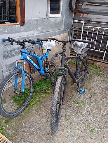 velosiped islenmis: Qara olanı 30m mavi olanı 70m.İki ədəd dağ velosipedi Mavi “START”: - — 1