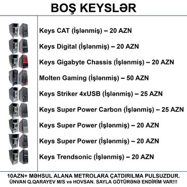 Korpuslar: ⭐Boş Keys CAT (İşlənmiş) – 20 AZN ⭐Boş Keys Digital (İşlənmiş) – 20