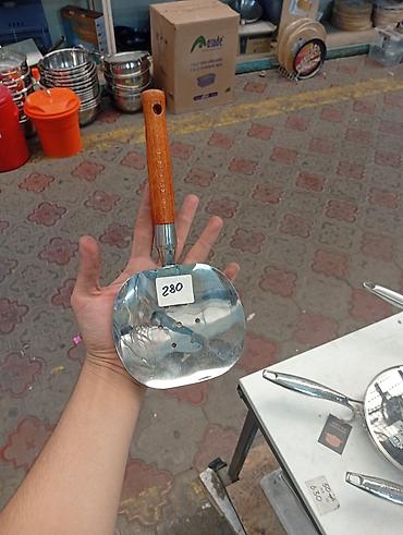 Металлическая шумовка для жарки и варки - Круглая рабочая часть из at lalafo.kg Металлическая шумовка для жарки и варки - Круглая рабочая часть из