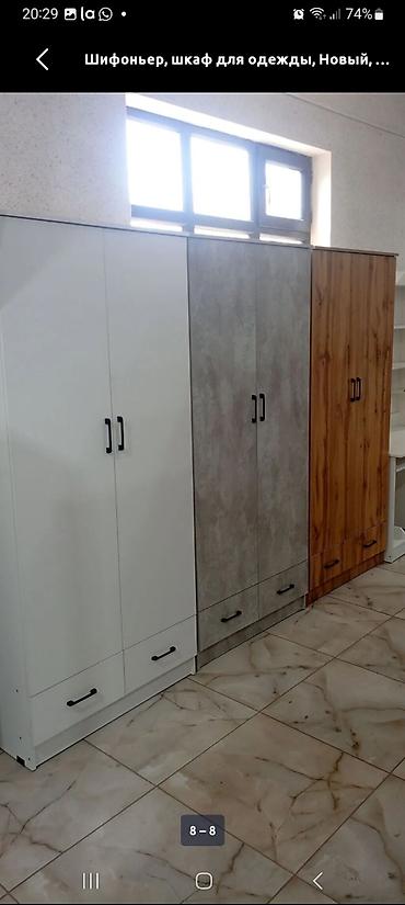 Шифоньеры, шкафы для одежды: Двухдверный шкаф для одежды из ЛДСП. - Цвет: белый/светлый (матовый) — 5