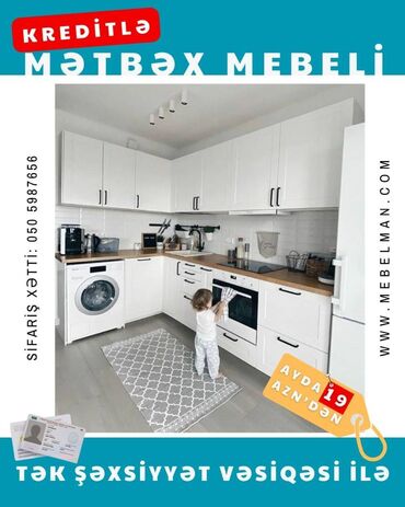 mətbəx həvəngdəstəsi: Sifarişlə mətbəx dəsti, Özü çəkən petlələr, Mat laminat, Kredit var, Pulsuz çatdırılma, Rayonlara çatdırılma