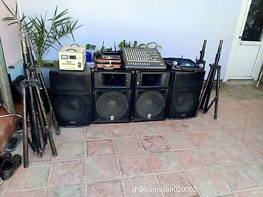 Audio: Səyyar səsləndirmə sistemi – tam komplekt Tərkib: - 4 ədəd passiv — 1