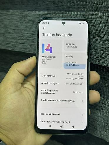 xiomi note 10: Redmi Note 10, 64 GB, rəng - Yaşıl, Zəmanət, Barmaq izi, İki sim kartlı — 2