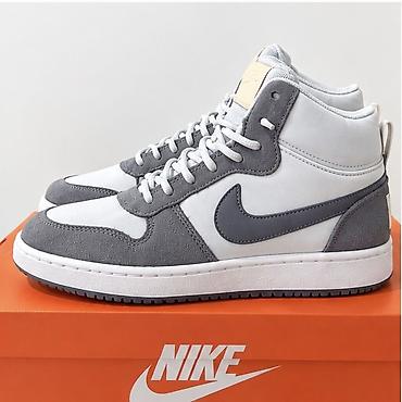 haraci patike: Nike visoke patike – sivo/belo - Model: visoki košarkaški stil sa — 3