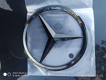 mercedes e220 cdi: Mercedes Loqo Emblem Znak Arxa Olcu 10mm. Qara parlaq. Piano black — 2