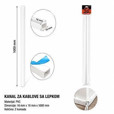 KMT Utičnica sa lepljivom podlogom 2385600 Praktičan PVC kanal za