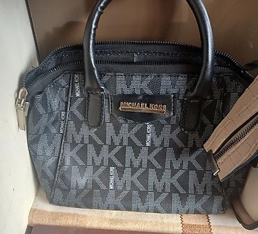 michael kors: Qadın çantaları dəsti – 3 ədədi 10azn - Qara parça/eko–dəri qarışığı — 3
