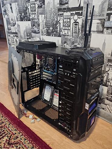 telefon korpusu: Masaüstü kompüter korpusu və daxili hissələr. 2 hard disk 500gb — 1