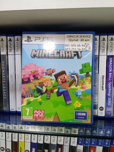 Oyun diskləri və kartricləri: PS5 üçün Minecraft diski - Platforma: PlayStation 5 -