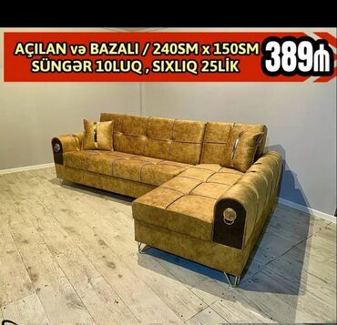 Divanlar: Künc divan, Yeni, Açılan, Bazalı, Dəri, Şəhərdaxili pulsuz çatdırılma — 6