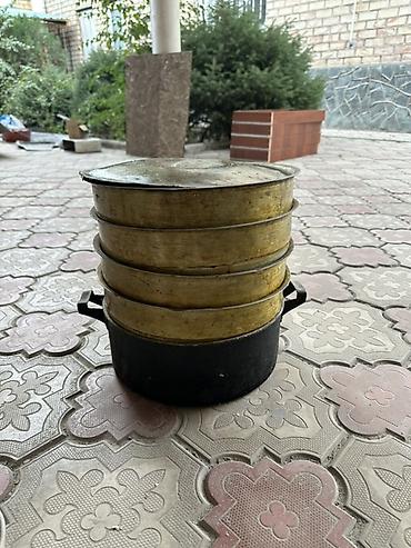 Кухонные принадлежности: Паровaрка-мантышница многоярусная (казан с вставками для приготовления — 2