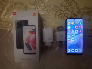 goycay telefon satisi: Xiaomi Redmi Note 12, 128 GB, rəng - Qara, 
 Zəmanət, Barmaq izi, İki sim kartlı