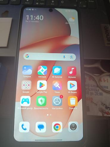 redmi нот 14: Xiaomi, 13, Б/у, 256 ГБ, цвет - Зеленый, 2 SIM — 3