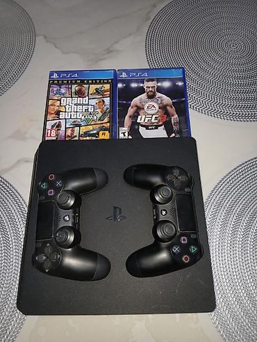 PlayStation 4 Slim (черная) комплект: - Консоль PS4 Slim. Состояние at lalafo.kg PlayStation 4 Slim (черная) комплект: - Консоль PS4 Slim. Состояние