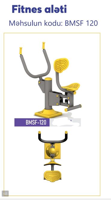 Digər trenajorlar: Açıq hava fitnes avadanlıqları – sarı/qrafit rəng palitrası, metal — 63