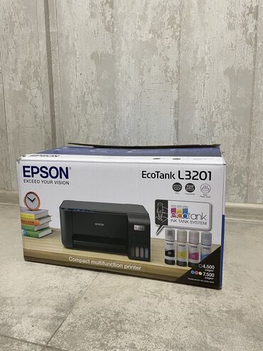 новый принтер: Принтер: Epson L3201 (цветная печать) Комплектация полная -Встроенный