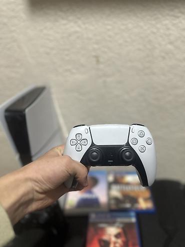 PS5 (Sony PlayStation 5): Sony ps 5 slim disc + подписка + 3 игр на дисках + два джойстика. Не — 5
