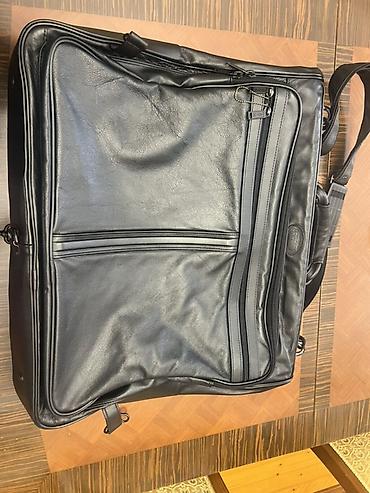 meta eynek: Təmiz Dəri geyim üçün asma-səyahət çantası (garment bag) - Material — 2