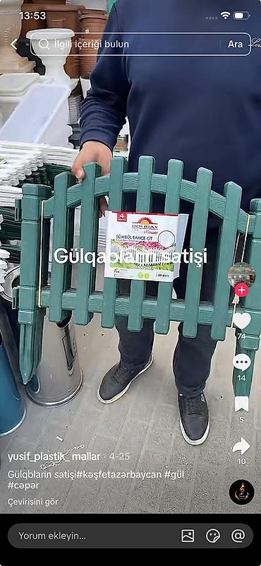 güllər: Güllərin qiraqi üçün çəpər paçkada 2.50sm olur türkiyə istehsalidi — 9