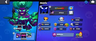 Daş yunu: Brawl stars hesabı satılır 55azn hesabda daha çox kostüm var Real
