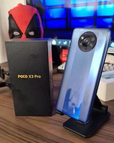 ayfon telefon zengleri: Poco X3 Pro, 256 GB, rəng - Göy, Face ID, Sənədlərlə, Sensor