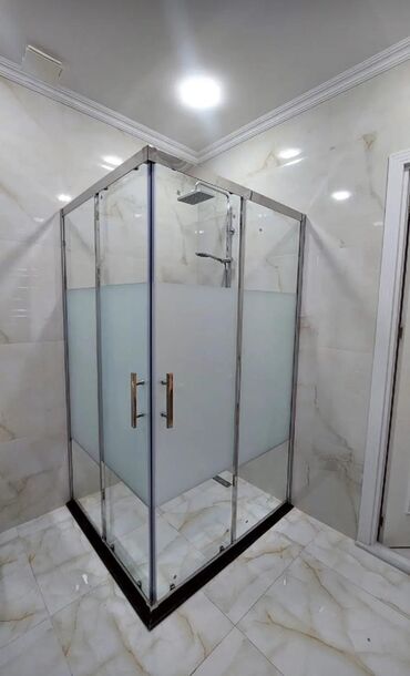 Duş kabinaları, arakəsmələr: Yeni Üstü açıq kabina, Künc üçün, Pulsuz çatdırılma — 4