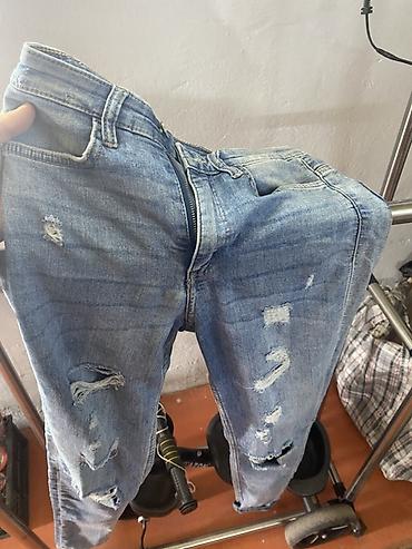 Джинсы: Джинсы из плотного денима, голубой и синий оттенки (две пары на фото) — 1