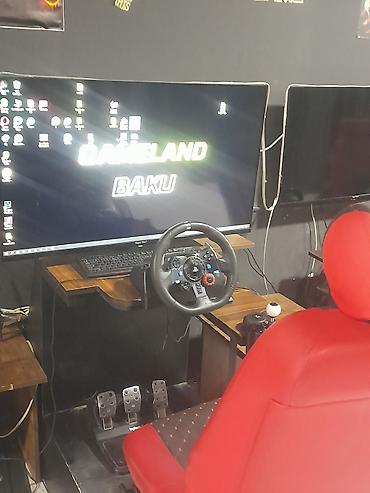 logitech shifter: Simulyasiya yarış qəfəsi – tam avadanlıqla - Geniş ekranlı monitor - — 1