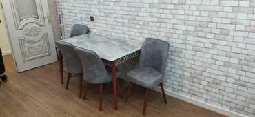 Masa və oturacaq dəstləri: Mətbəx üçün, Yeni, Açılan, Dördbucaq masa, 4 stul — 10