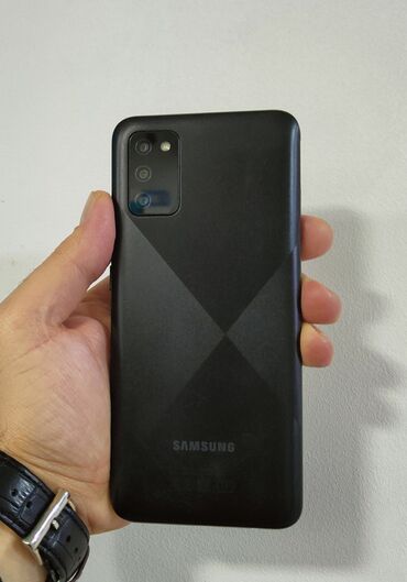 Samsung: Samsung A02 S, 32 GB, rəng - Qara, Barmaq izi, İki sim kartlı, Face ID