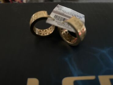 алтын золото каталог изделий: Серьги кольца из золота в стиле минимализм - Металл: золото 585