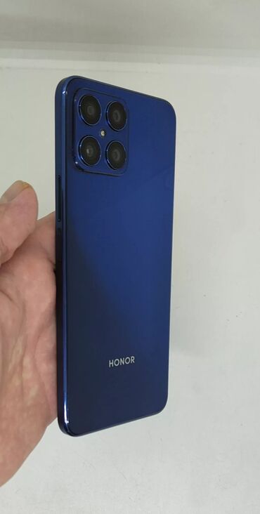 Huawei: Honor X8, 128 GB, rəng - Göy, Barmaq izi, İki sim kartlı, Face ID