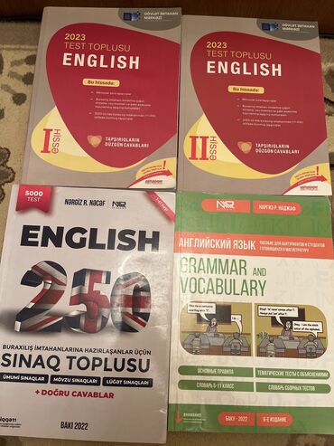 250 sinaq toplusu pdf: English test toplusu -5 man English 250 Nərgiz R. və Grammar -7 man 4