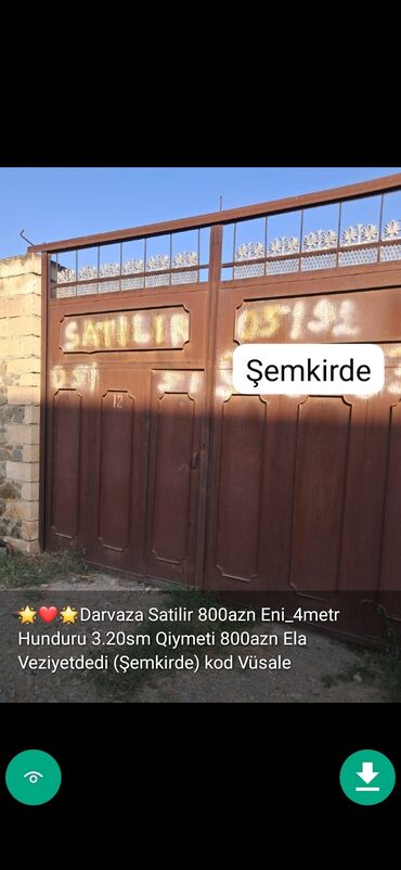 Həyət darvazaları: Darvazalar qapilar şekillerde qiymətler məlumatlar unvan qeyd olunub — 9