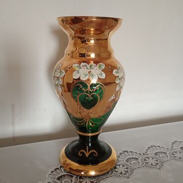 ваза напольная стеклянная высокая без узора: Вазы