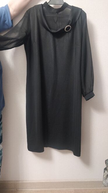 платье для женщин: Вечернее платье, Классическое, Длинная модель, С рукавами, 5XL (EU 50)