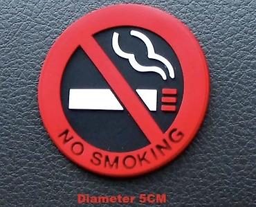 Транспорт: “No Smoking” nişanı – 5 sm diametr - Dizayn: qırmızı dairə və xəttlə — 1
