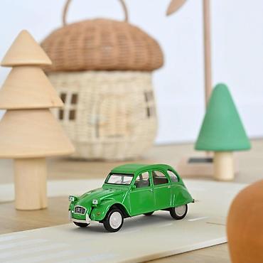 odece: 💚 Citroën 2CV 6 Club – Bamboo Green – 1979 – 1:43 Norev Jet-Car Norev — 1