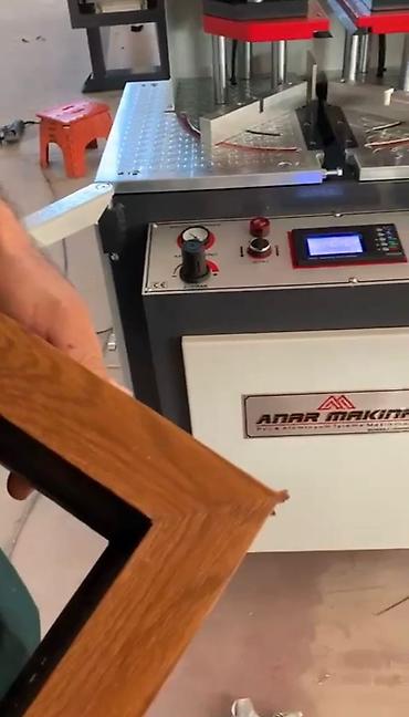 islenmis svarka aparati: PVC/alüminium profil qaynaq maşını – Anar Makina - İki başlı künc — 5