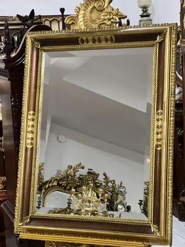 polovni nameštaj kruševac: Stilsko drveno ogledalo 87 x 68cm Dobro stanje_x000D_|x|x87 x