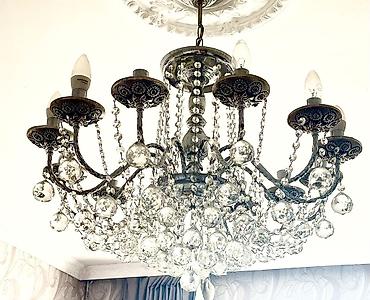 lustur alti fiqurlar: Çılçıraq, 10 və daha çox lampa, Xrustal — 1
